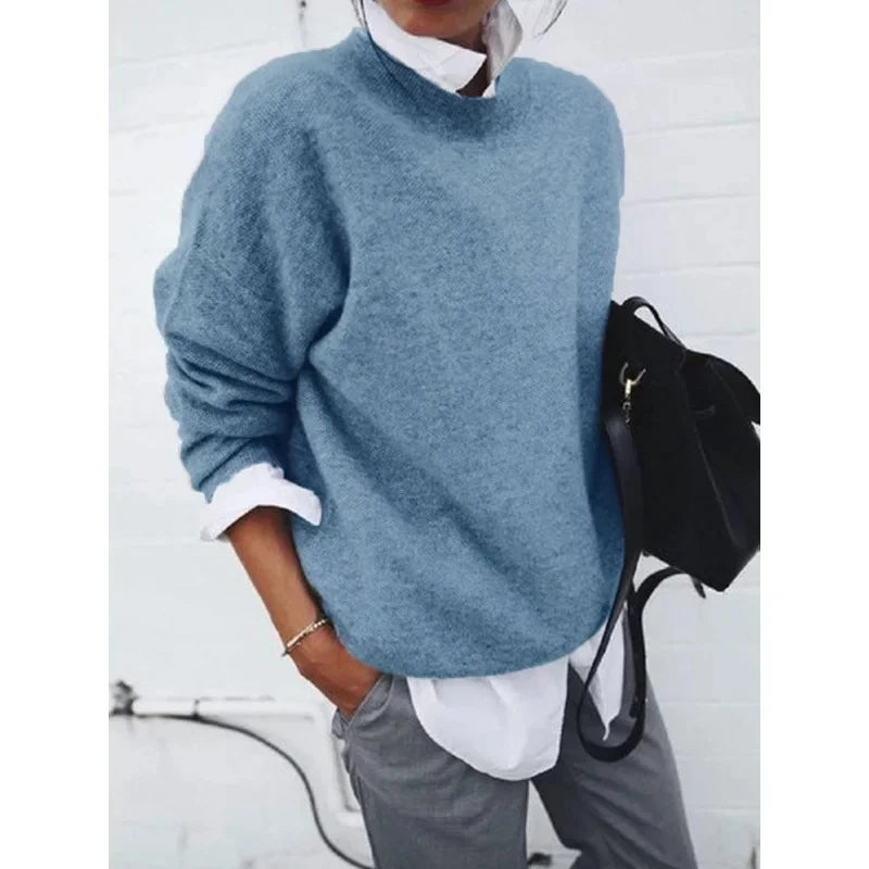 Sweter damski oversize – klasyczna szarość™