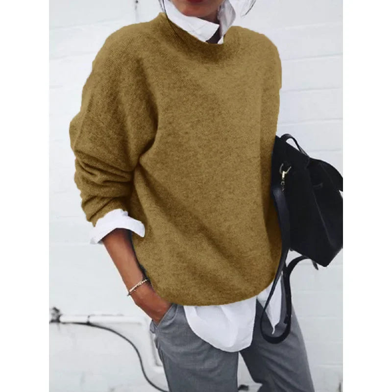 Sweter damski oversize – klasyczna szarość™