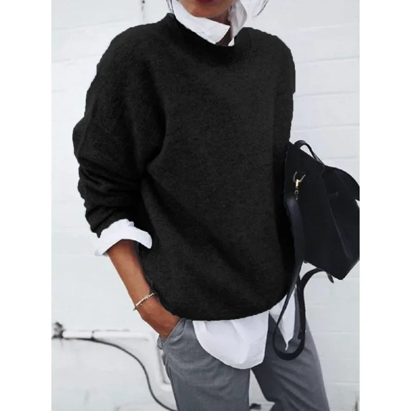 Sweter damski oversize – klasyczna szarość™