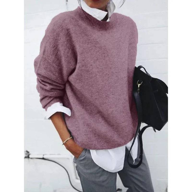 Sweter damski oversize – klasyczna szarość™